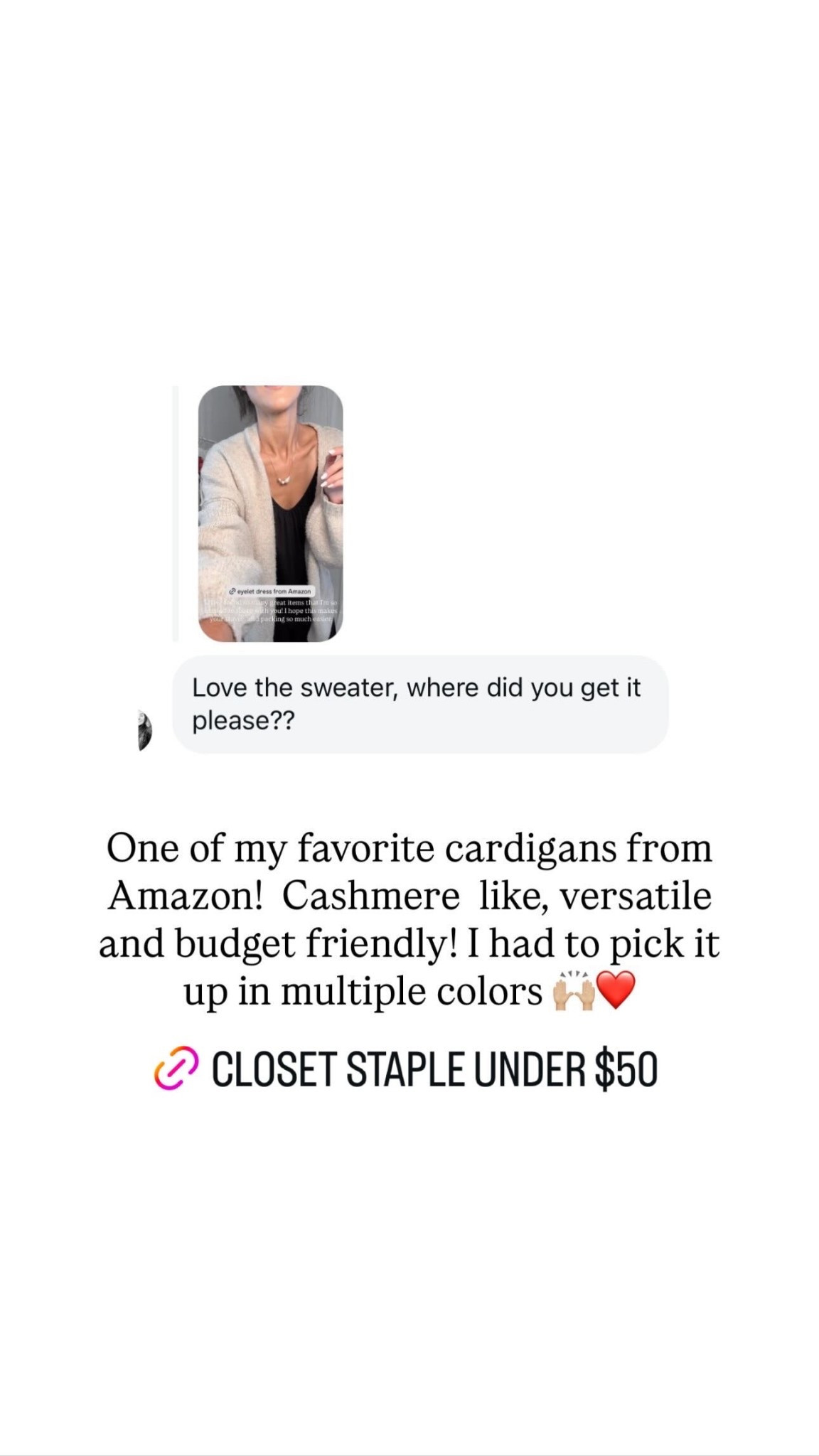 One of my favorite cardigans from Amazon! Cashmere like, versatile and budget friendly! I had to pick it up in multiple colors🙌🏼❤️

#LTKSeasonal #LTKBeauty #LTKootd