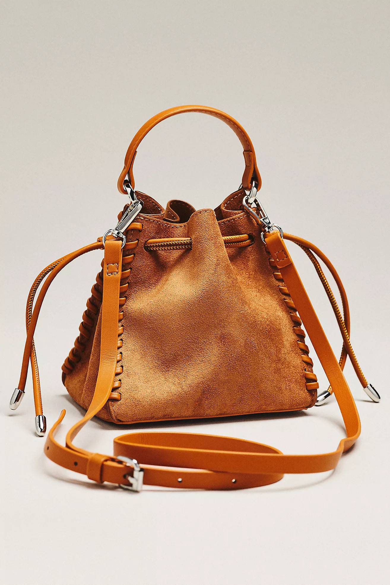 By Anthropologie Faux-Suede Whipstitch Satchel | Anthropologie (US)
