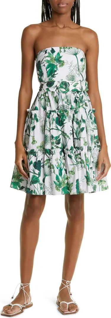 Torres Floral Strapless Cotton Fit & Flare Dress | Nordstrom