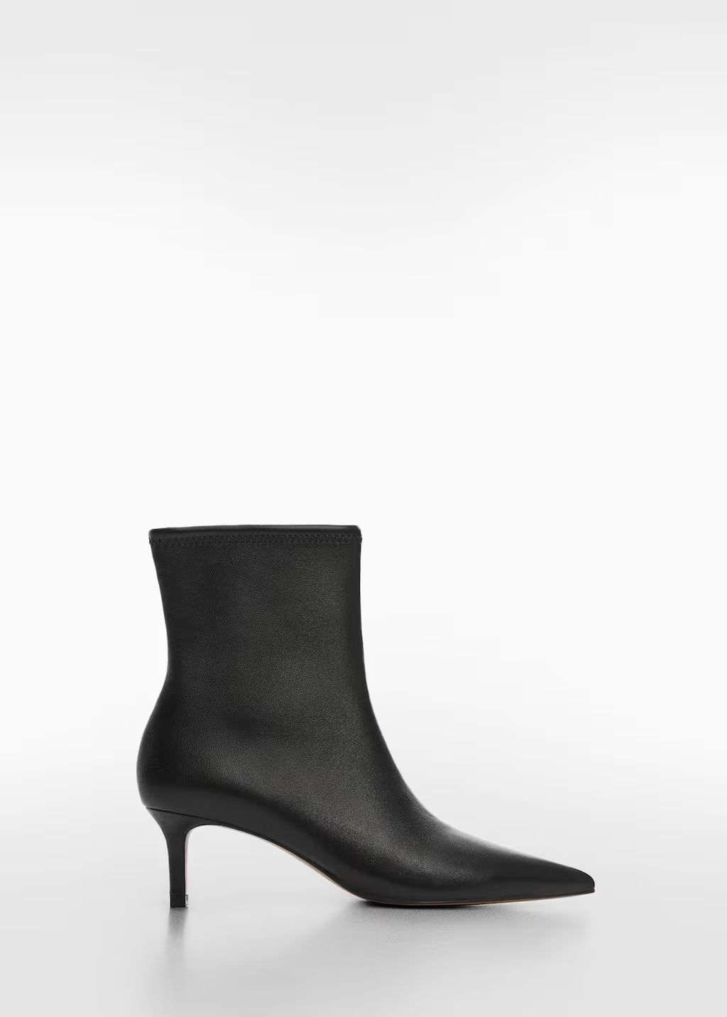 Leather boots with kitten heels | MANGO (UK)