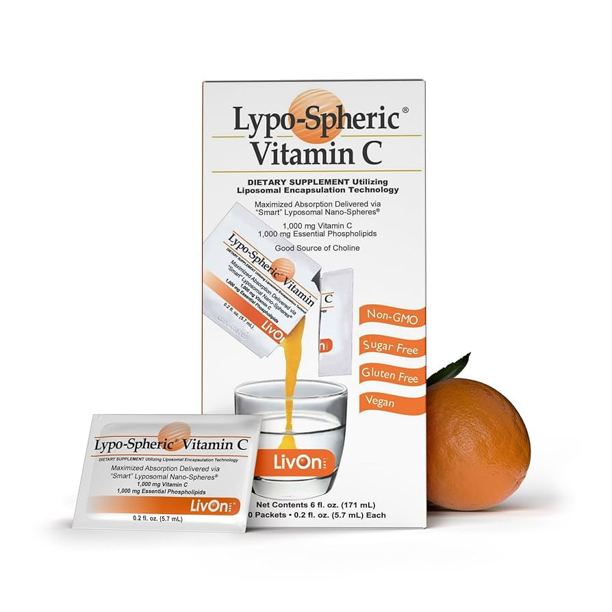 LivOn Laboratories Lypo–Spheric Liposomal Vitamin C 1000mg - No Sugar, Immune Support, Plant Ba... | Amazon (US)