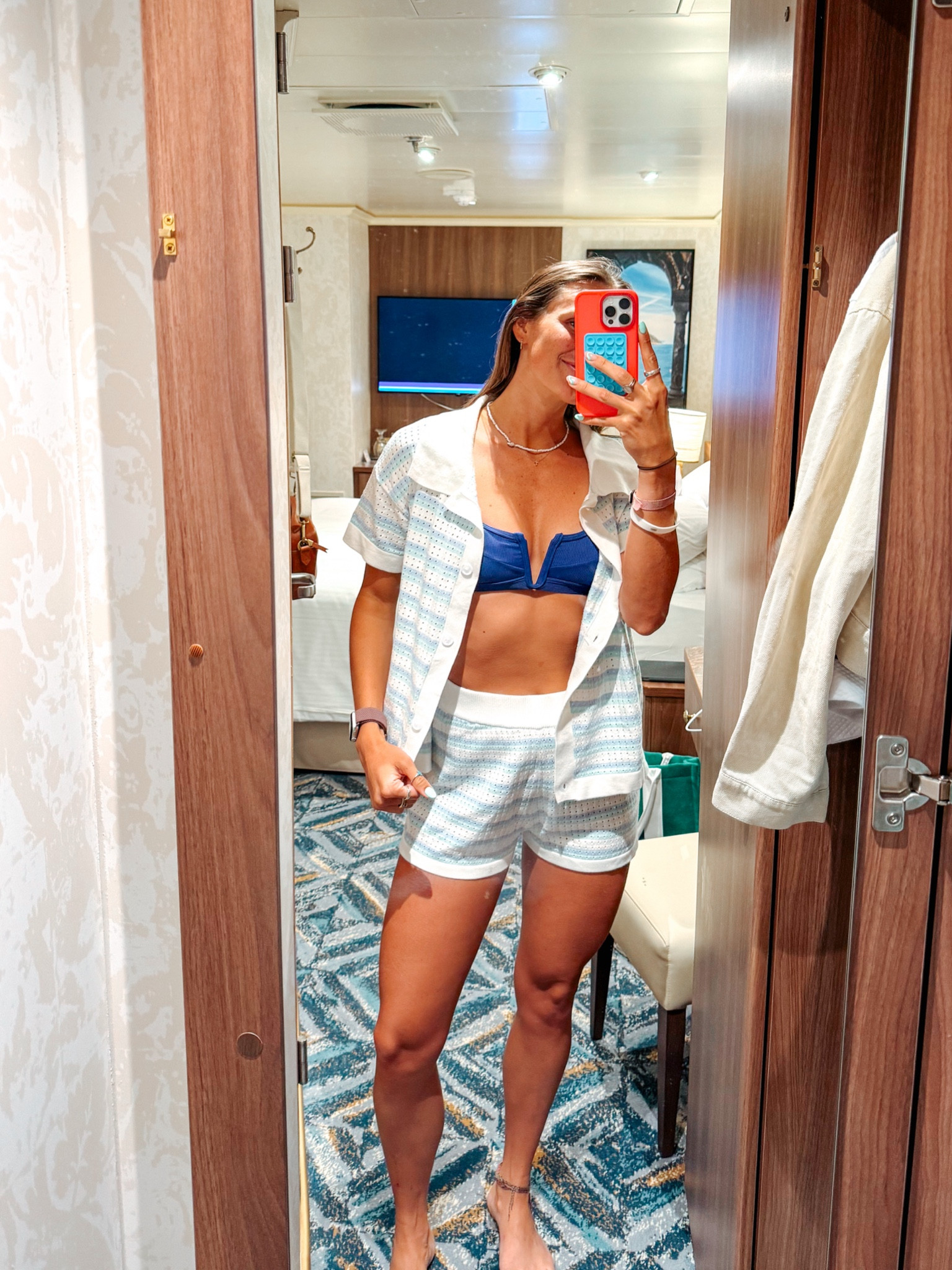 cruise outfit!! perfect 2 piece set for vacation or for over a suit! I am wearing a size small, but I could have gotten a medium for a looser fit :) 

#LTKSeasonal #LTKSwim #LTKTravel