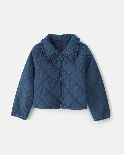 Girls Quilted Denim Jacket - Medium Wash - OshKosh B'gosh | Carter's | Carter's Inc