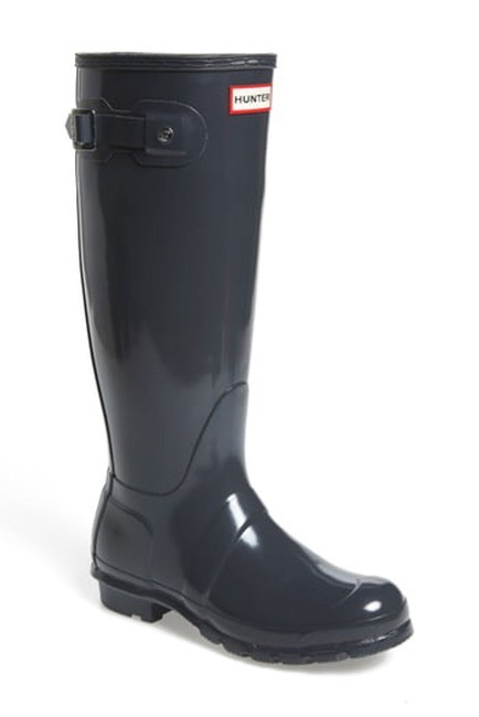 black matte hunter boots size 7