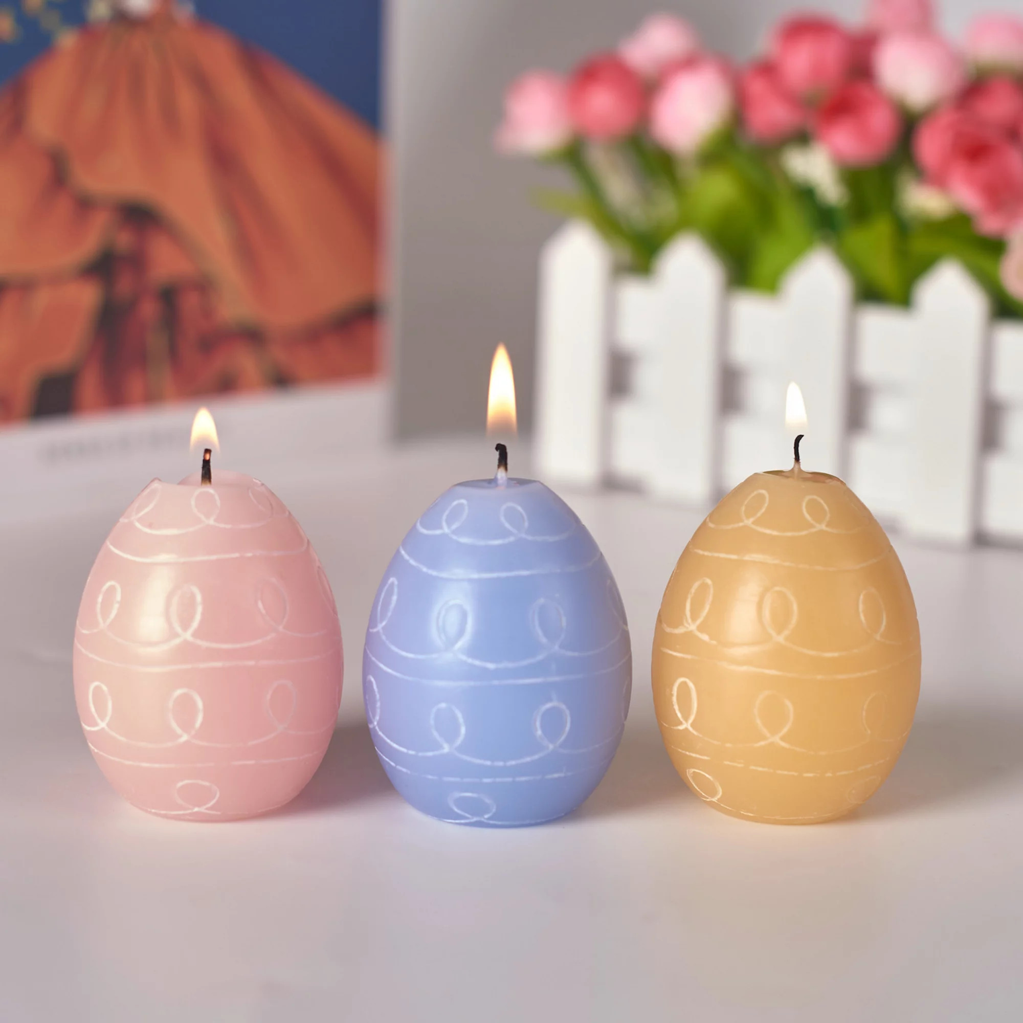 Celebrate Together™ Easter 3-Piece Egg-Shaped Candle Set | Kohl's