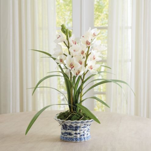 Orchid Floral Arrangement in Planter | Ballard Designs, Inc.