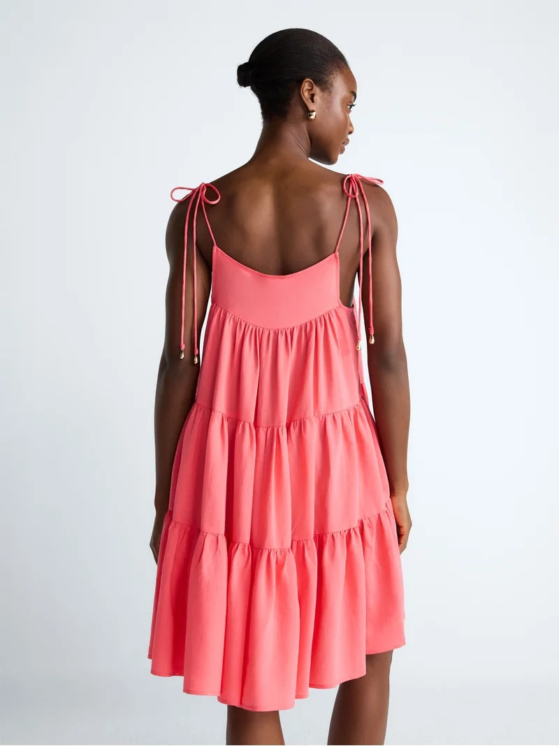 Scoop Women\u2019s Flowy Tier Mini Dress, Sizes XS-XXL | Walmart (US)