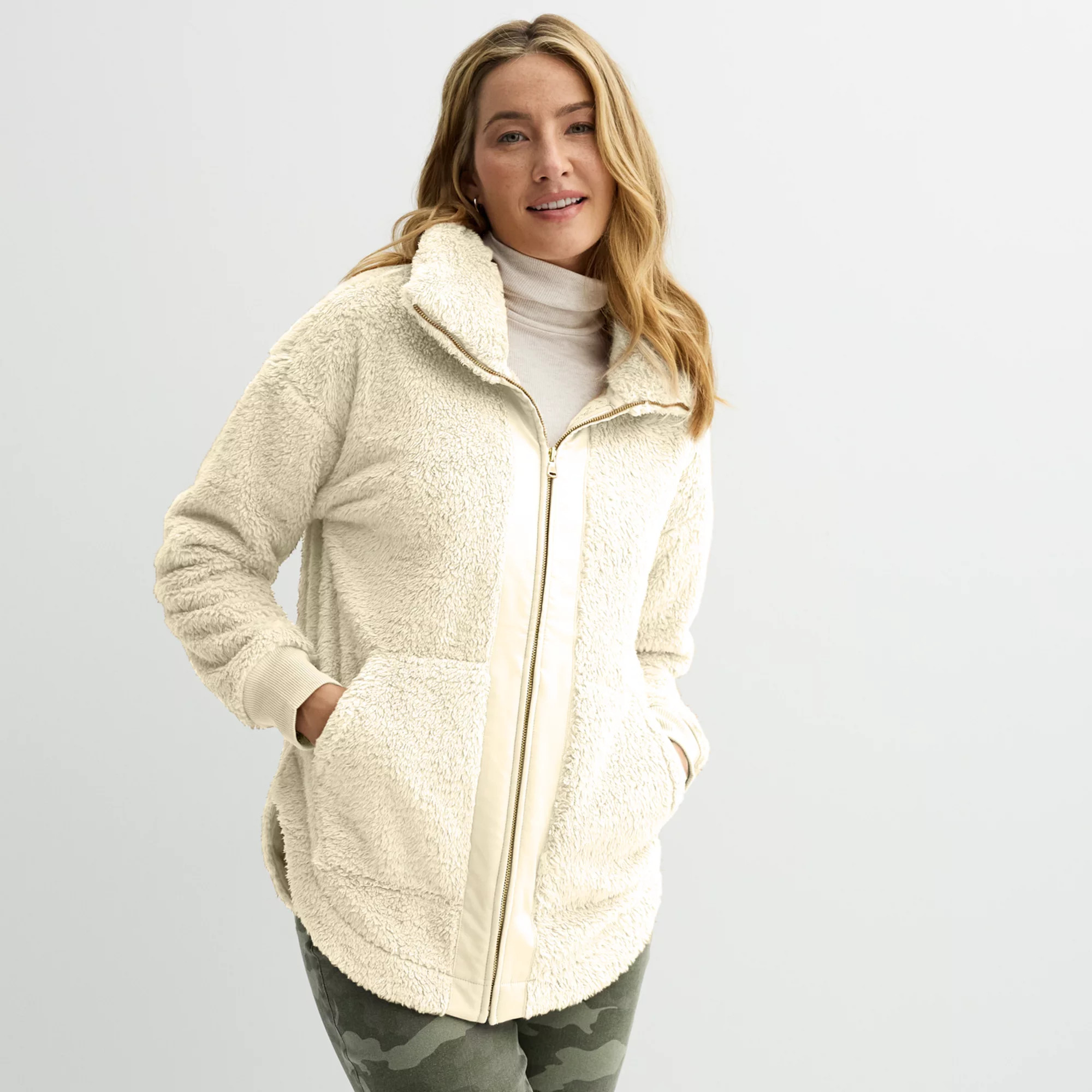 Women's Sonoma Goods For Life® Cozy Full-Zip Jacket | Kohl's