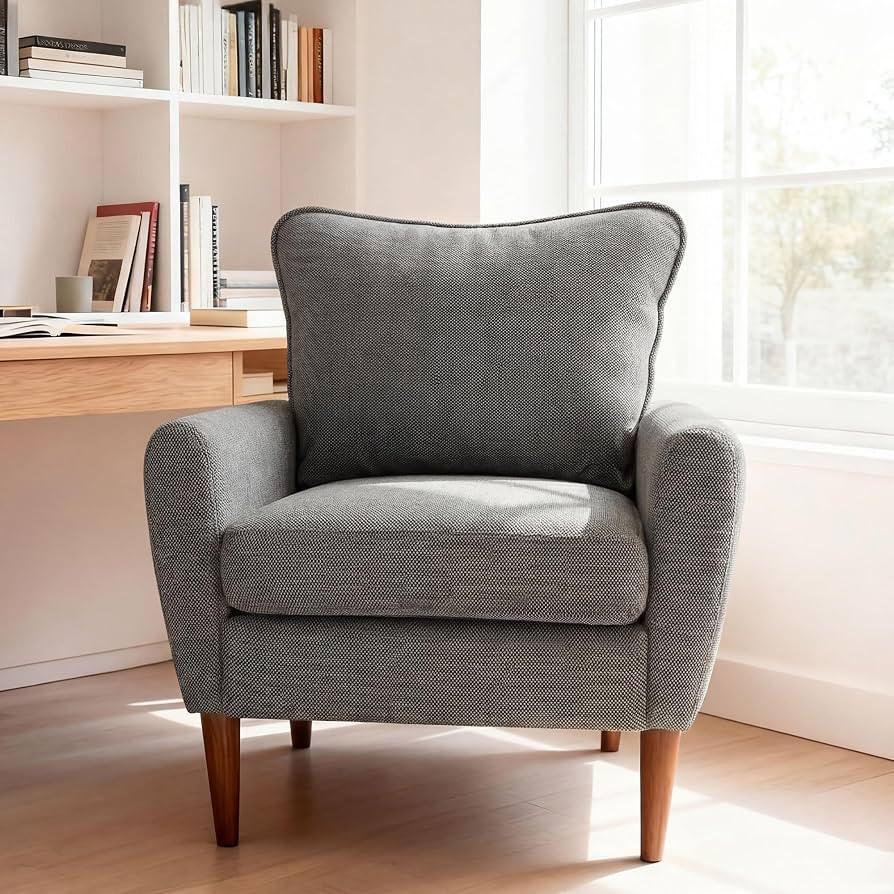 OLIXIS Comfy Accent Chair for Living Room Bedroom and Waiting Room     Upholstered Mid-Century Re... | Amazon (US)