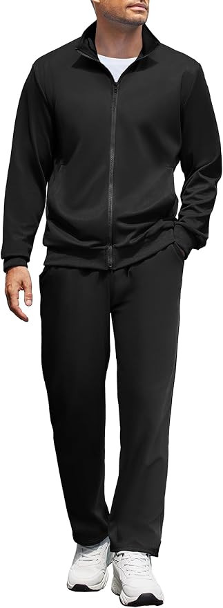 COOFANDY Men's Tracksuits Casual Sweatsuit 2 Piece Full Zip Athletic Jogging Suit Sets Sport Swea... | Amazon (US)