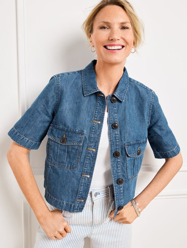 Short Sleeve Jean Jacket - Lucia Wash | Talbots