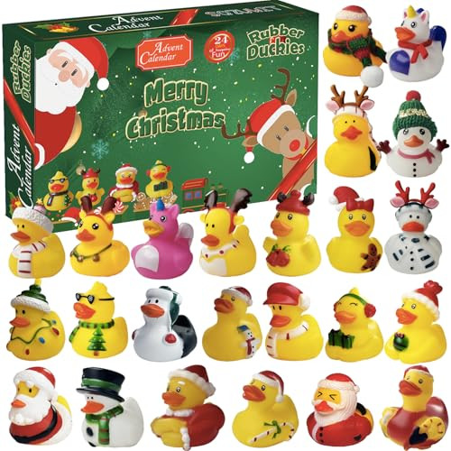 Advent Calendar 2024, Rubber Duckies 24 Days Surprises Gift for Kids Toddlers Boys Girls, Christmas Holiday Countdown Gift for 3-8 Year Old Children Teens | Amazon (US)