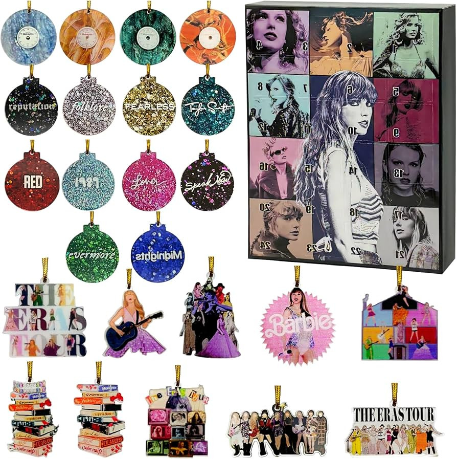 Christmas Advent Calendar 2024,24 Pcs Fashion Singer Inspired Friendship Charms Gift,24 Days Coun... | Amazon (US)