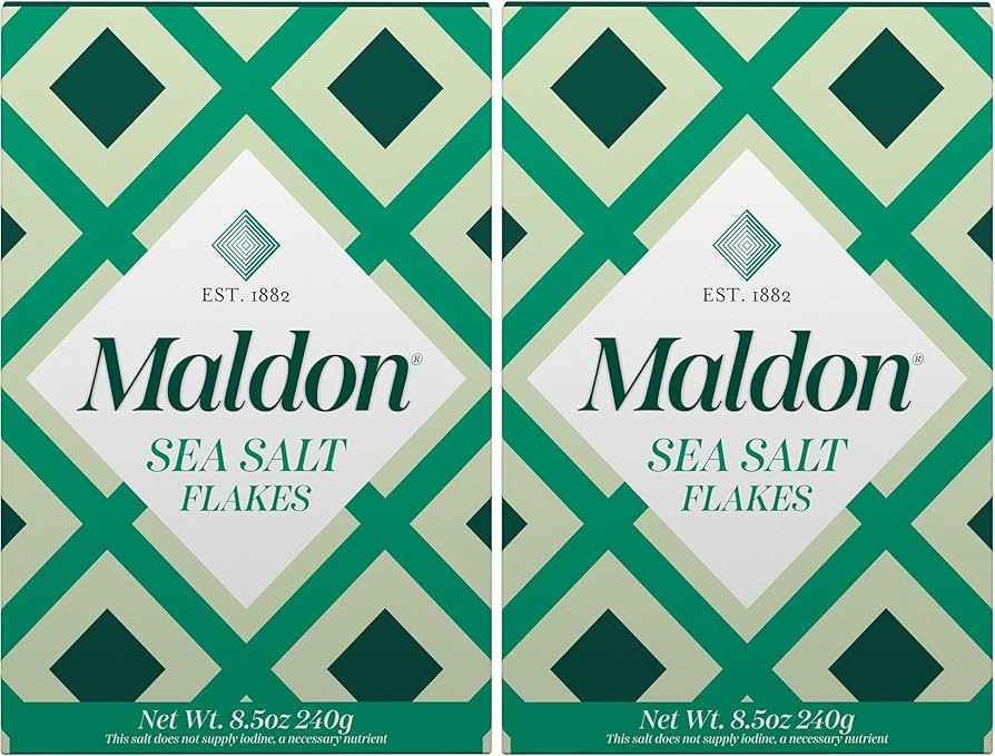Maldon Salt, Sea Salt Flakes, 8.5 oz (240 g), Kosher, Natural, Handcrafted, Gourmet, Pyramid Crys... | Amazon (US)