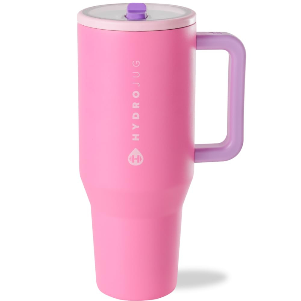 HydroJug Traveler - 40 oz Water Bottle with Handle & Flip Straw - Fits in Cup Holder, Leak Resist... | Amazon (US)