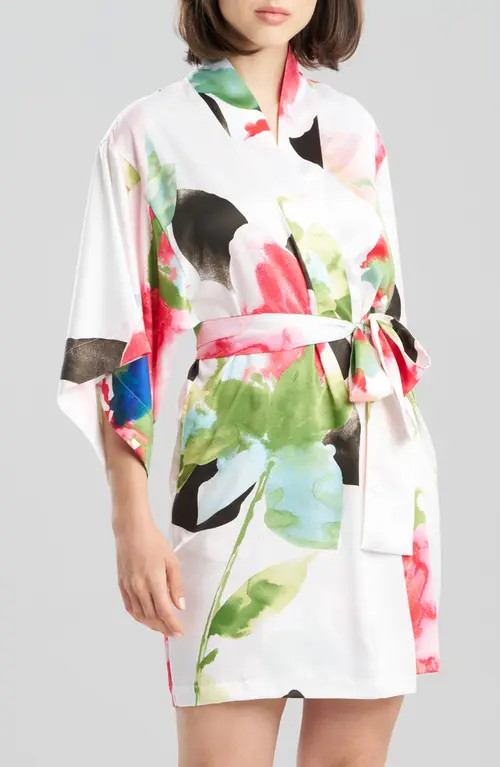Natori Calypso Wrap in White Multi at Nordstrom, Size Medium | Nordstrom