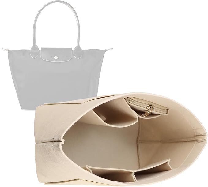 Lckaey Purse Organizer Insert for le pliage large Handbags Insert Organizer1012beige-L | Amazon (US)