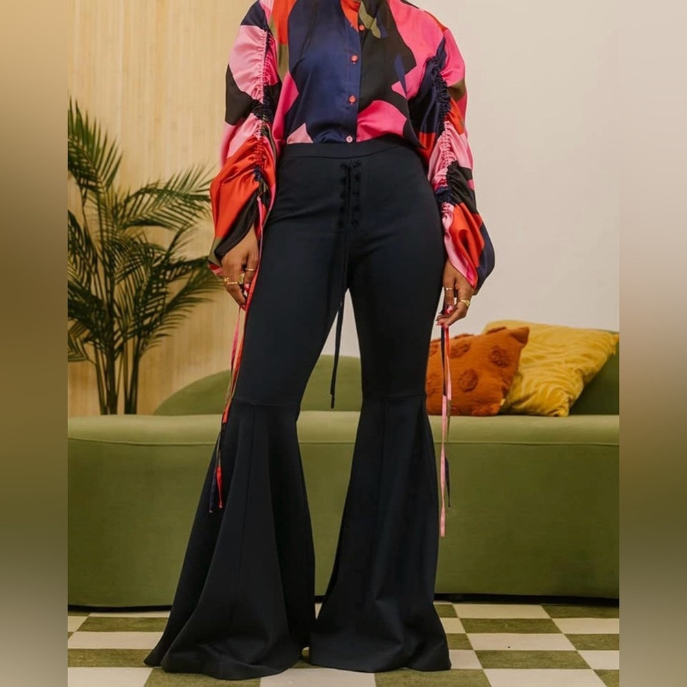 The Drop Womens Sky Captain Lace up Front Flared Pants by @takkunda | Poshmark