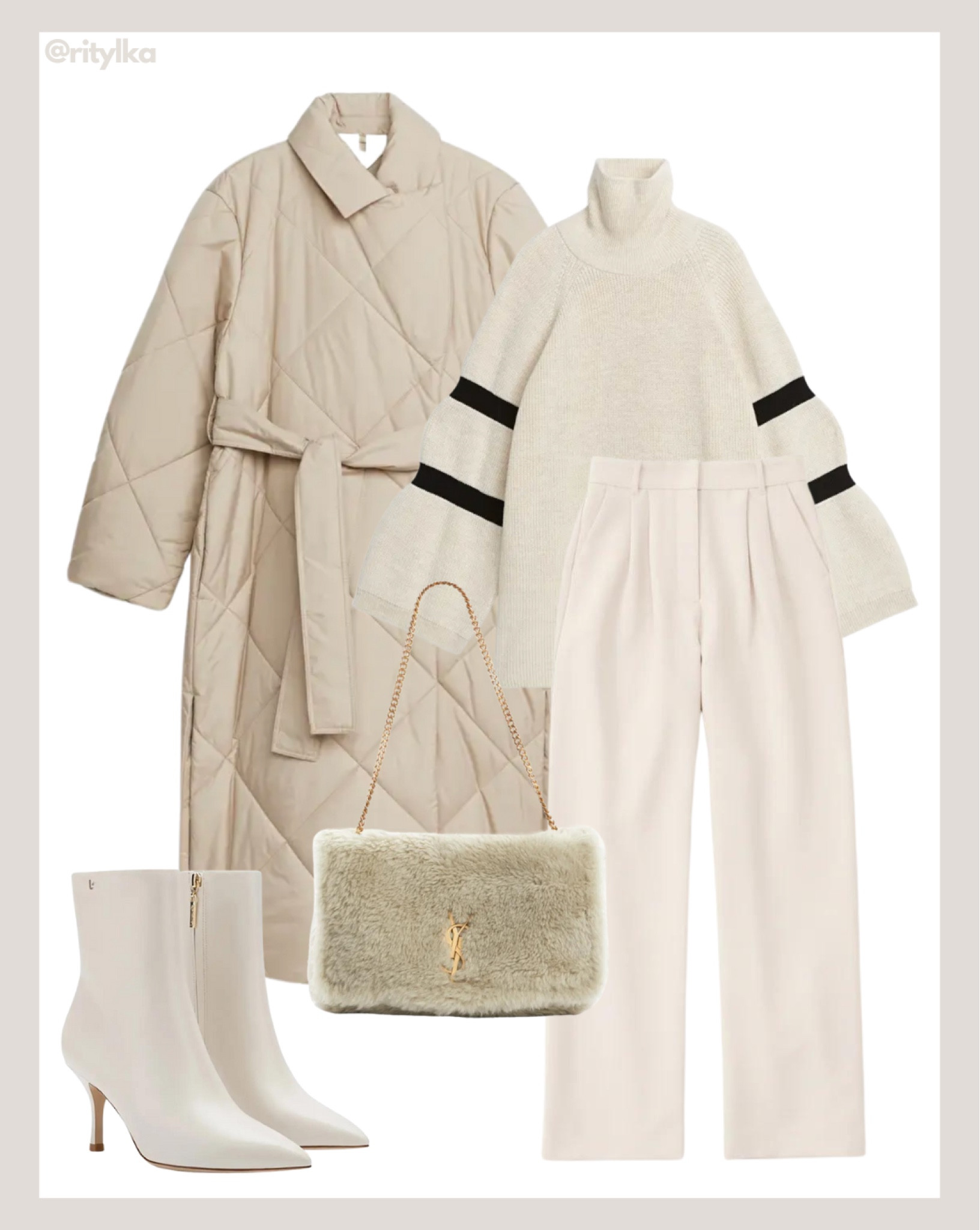 Pastel outfit

Beige puffer coat
White sweater 
White work pants
Grey bag
White booties 

#winteroutfit #winteroutfitideas #winteroutfitinspo #abercrombieoutfit

#LTKitbag #LTKSeasonal #LTKworkwear