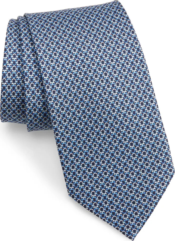 FERRAGAMO Gancini Pattern Silk Tie | Nordstrom | Nordstrom