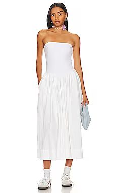 Free People Onda Tube Midi Dress in Ivory from Revolve.com | Revolve Clothing (Global)