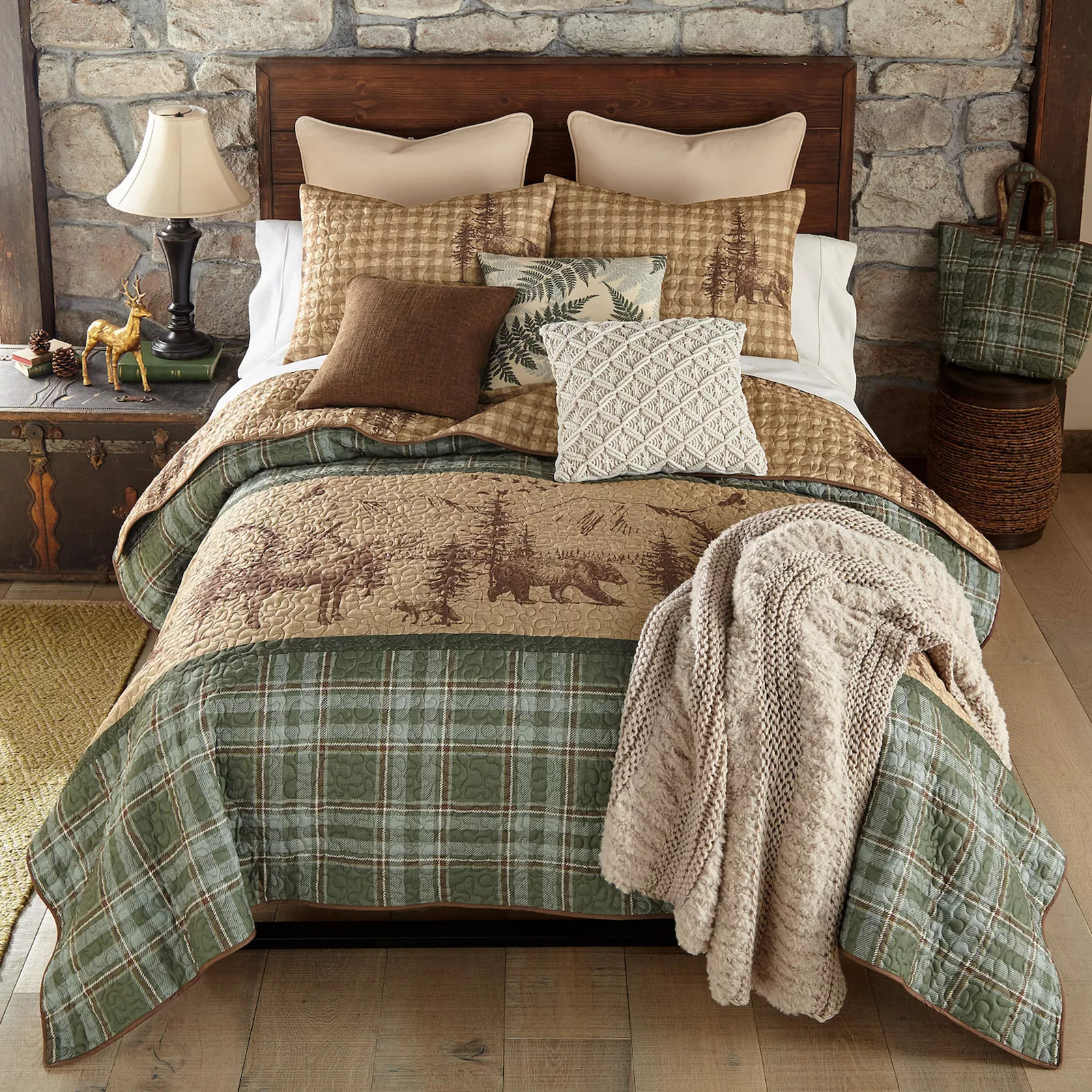Donna Sharp Spruce Trail Quilt Set, Green Trail Ne | Kohl's