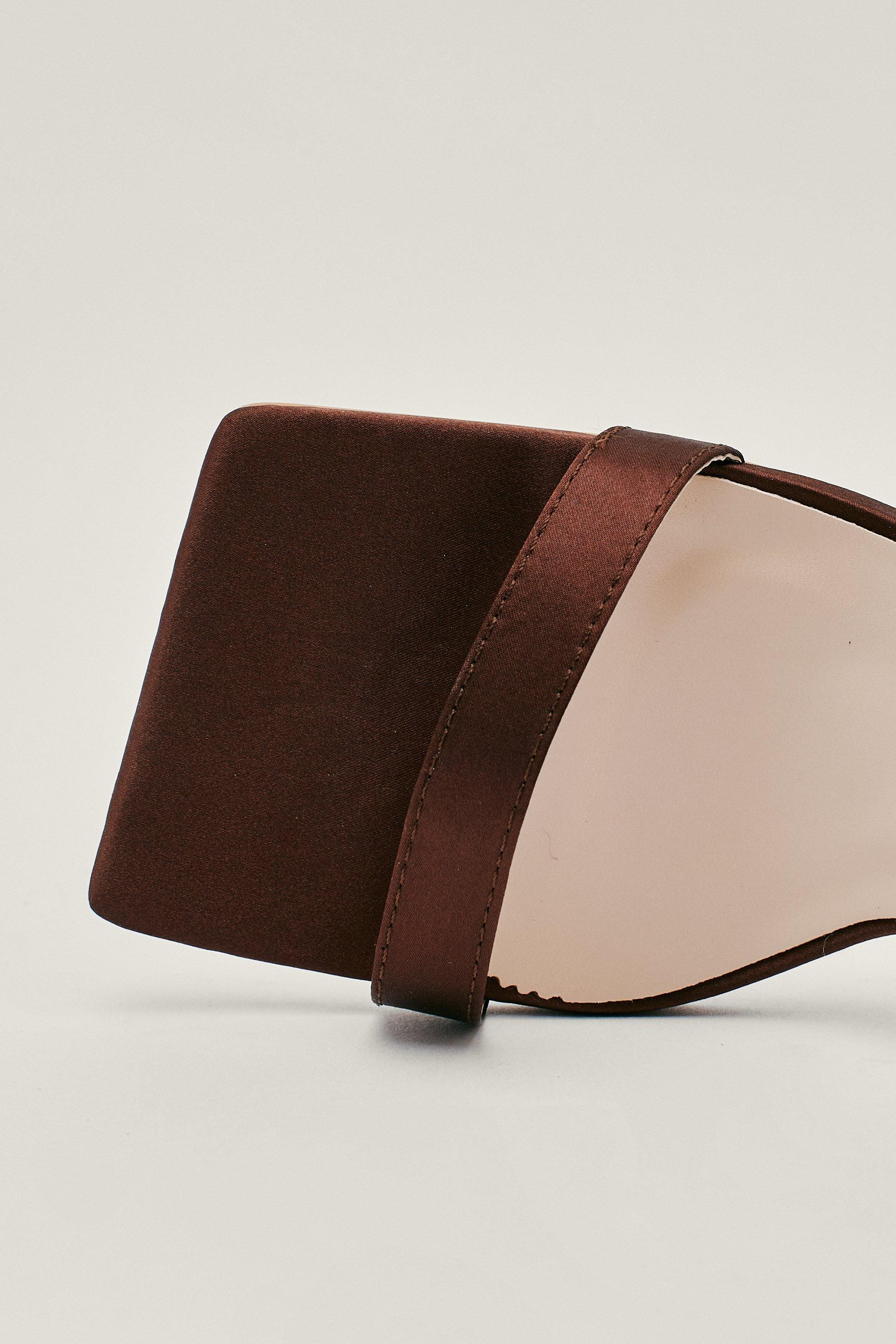 Satin Ankle Wrap Square Toe Heels | Nasty Gal (US)