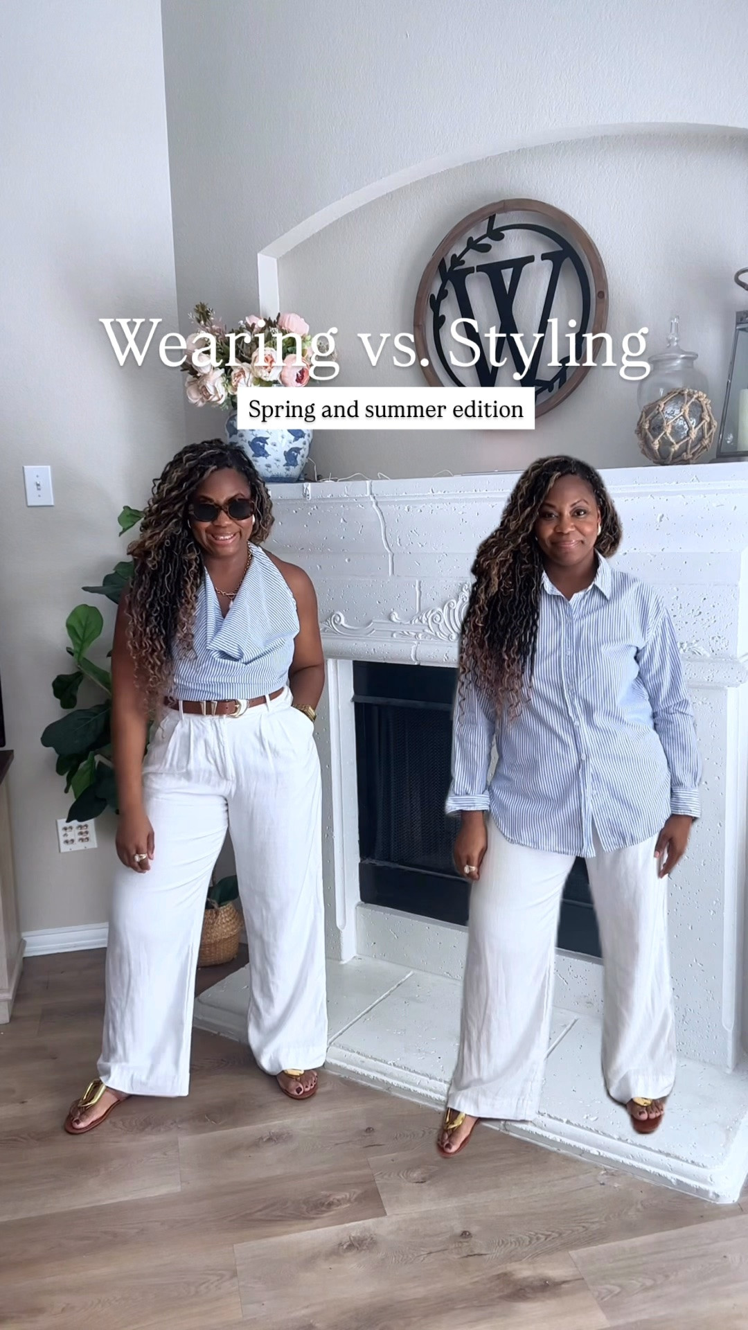 Definitely try this fashion hack!!

Which way do you prefer? The classic button down, or the halter?