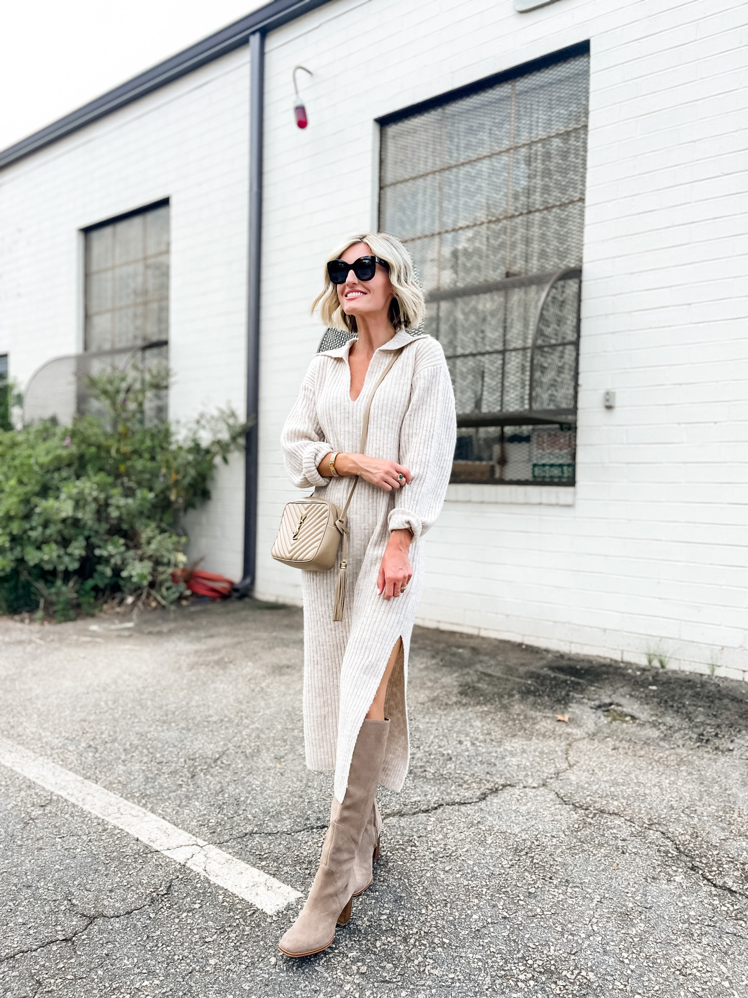 topshop long sleeve maxi sweater dress Topshop knitted long sleeve outside seam stripe space dye maxi dress in  multi