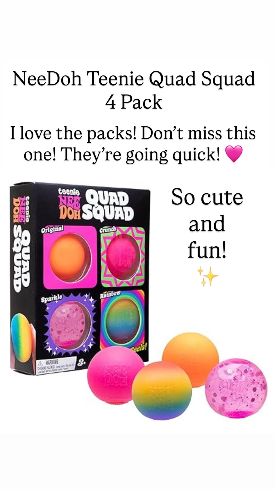 NeeDoh Teenie Quad Squad Needoh 4 Pack

#LTKKids