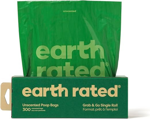 Earth Rated Dog Poop Bags, Thick Grab and Go Single Roll, Ideal for Backyard Pickups, Unscented, ... | Amazon (US)