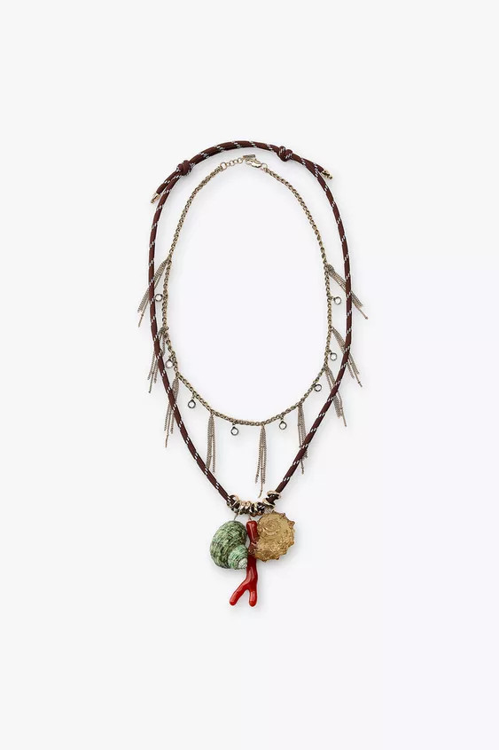 PACK OF 2 SHELL CHARM NECKLACES | Zara US