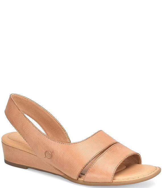 Born Crista Leather Wedge Sandals | Dillard's | Dillard's