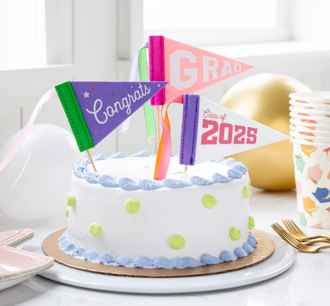 Pink Graduation Felt Pennant Banner Set | My Mind's Eye