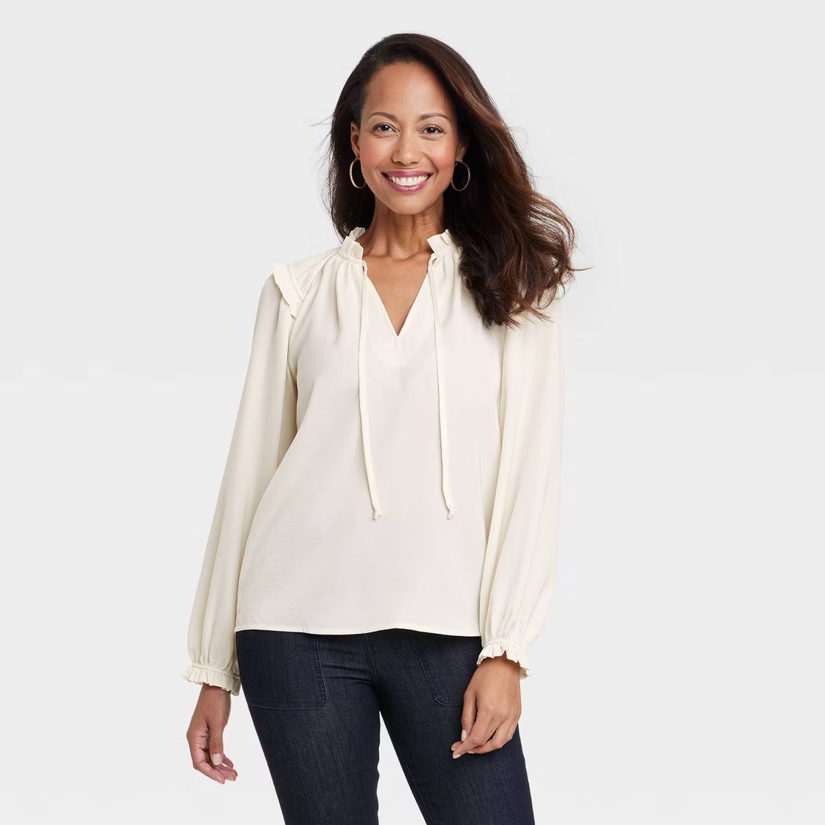 Women's Long Sleeve Satin Top - Knox Rose™ | Target