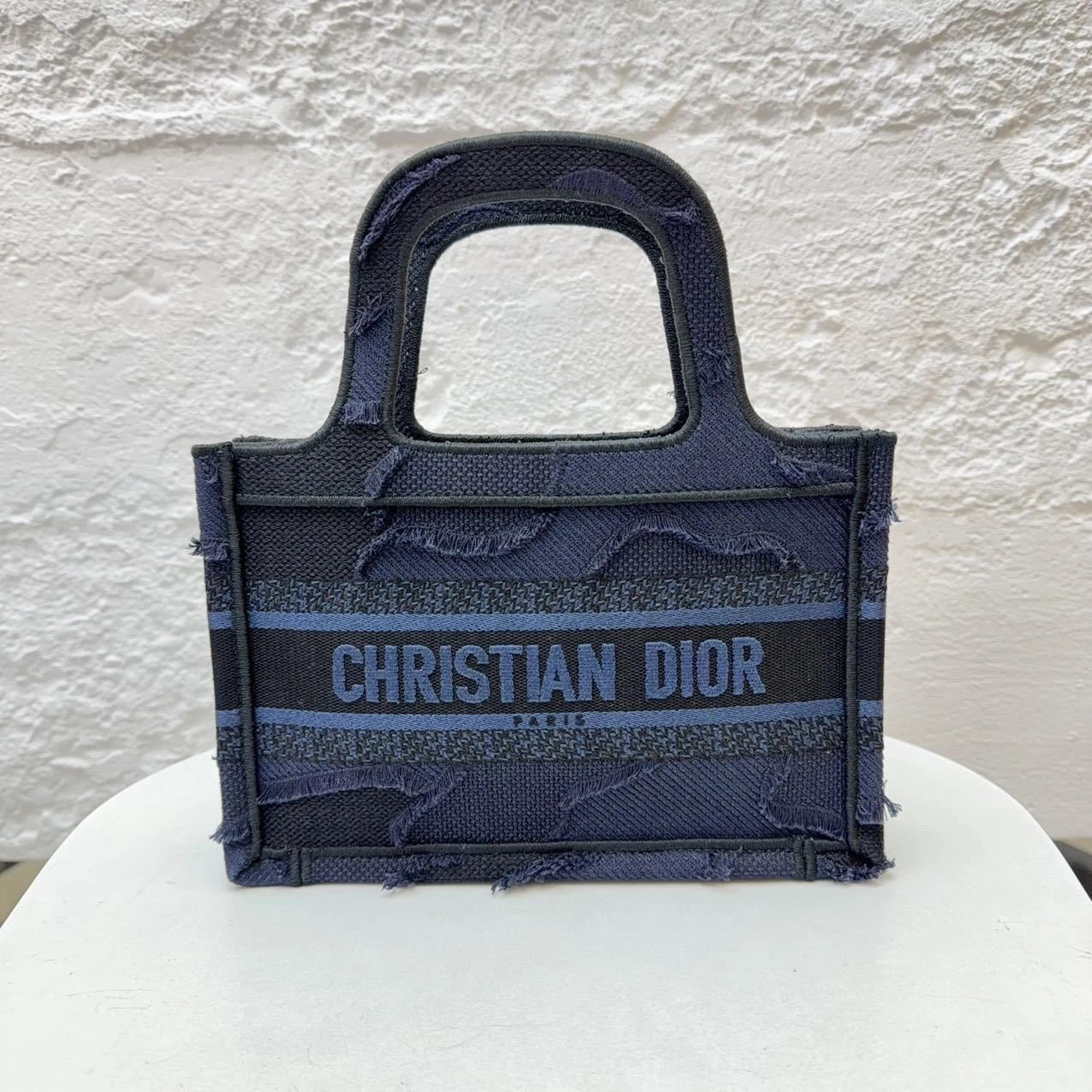 Dior Pre-Owned Authentic Satchel Denim Blue Free Tracked Shipping | eBay | eBay US