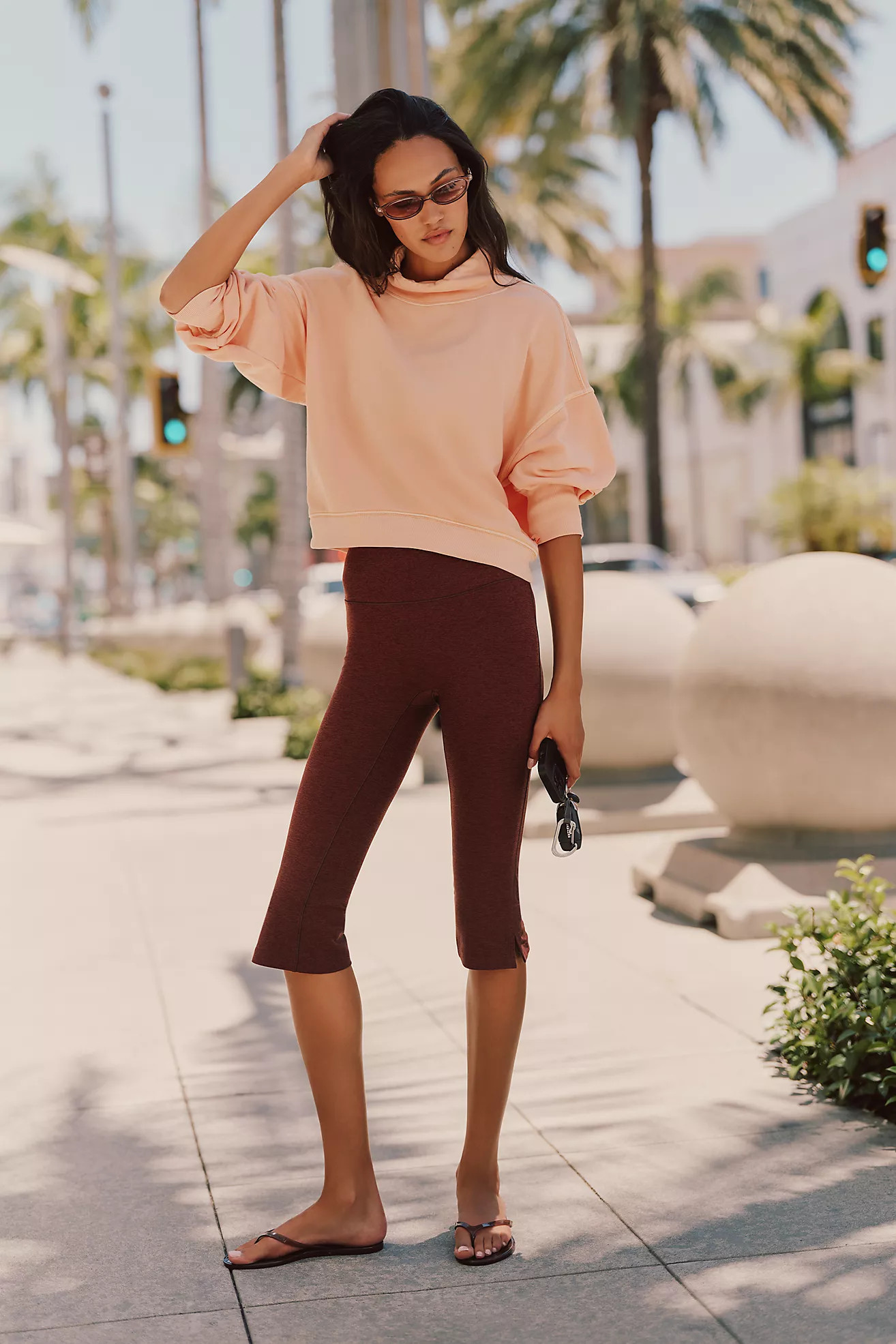 Daily Practice Throw and Go Cropped Long Sleeve Top | Anthropologie (US)