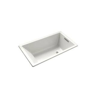 Underscore 60 in. x 32 in. Rectangular Soaking Bathtub with Reversible Drain in White | The Home Depot