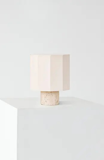 Brightech Cleo 10" Travertine Natural Stone LED Table Lamp | Nordstrom | Nordstrom
