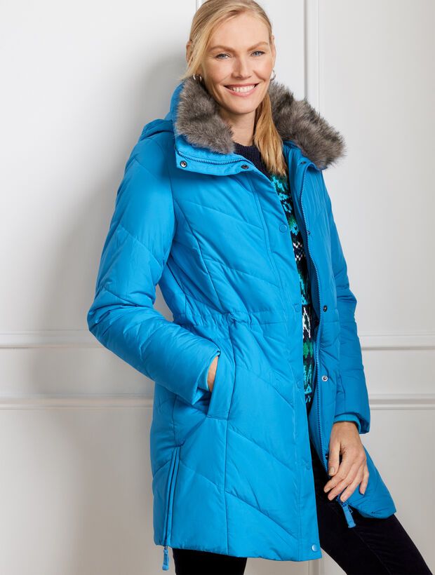 Down Alternative Hooded Faux Fur Parka | Talbots