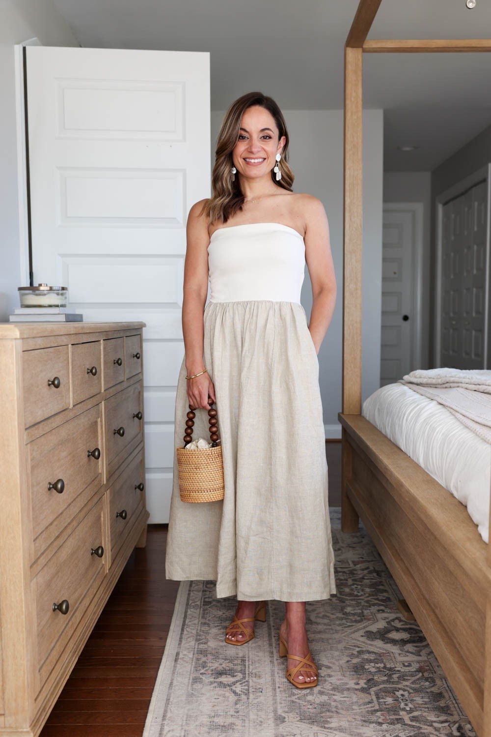 Summer outfits by color series: neutrals 

Dress (Amazon): xs 
Shoes (Amazon): true to size

#LTKPetite