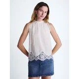 Scoop Women’s and Women's Plus Lace Trim Halter Top, Sizes XS-4X | Walmart (US)
