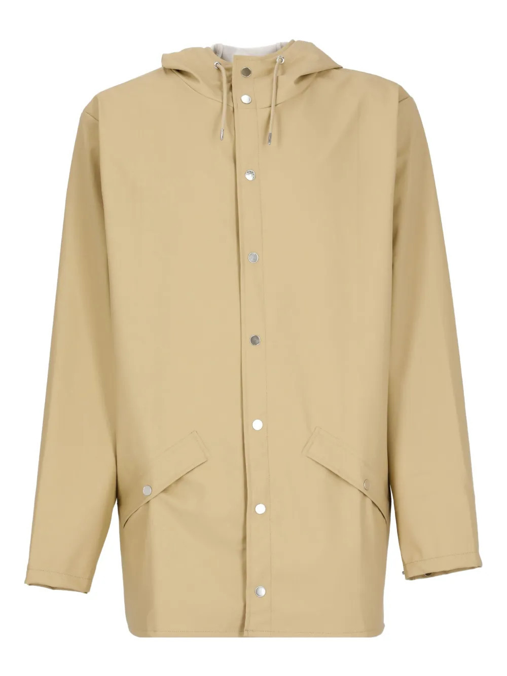 Rains hooded button-down raincoat - Neutrals | Farfetch Global