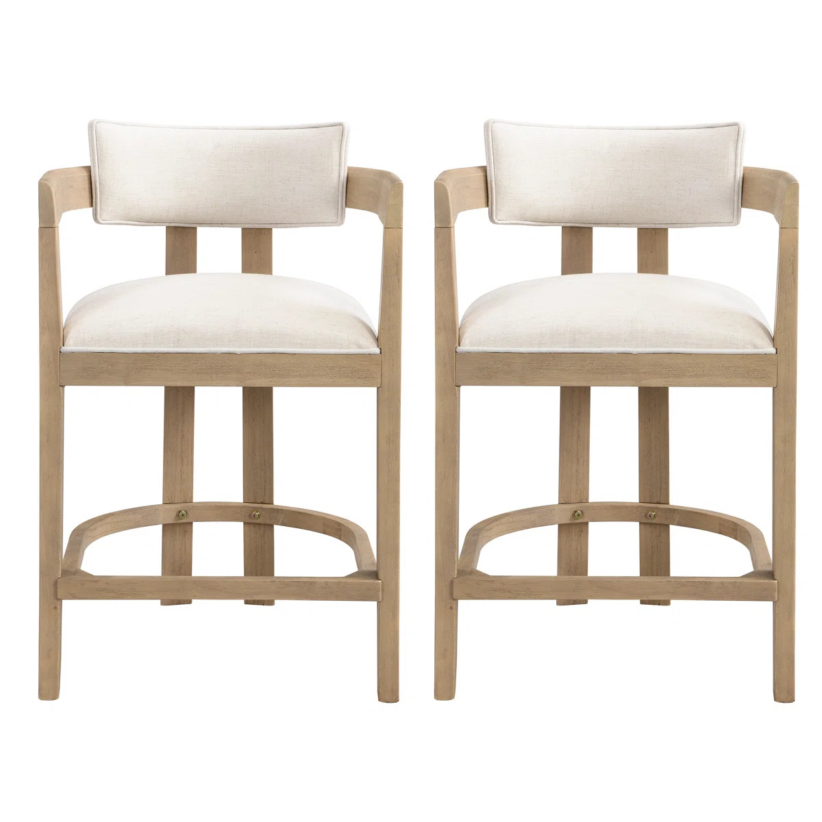 Evesham 26" Wood Upholstered Barstools (Set of 2) | Wayfair North America