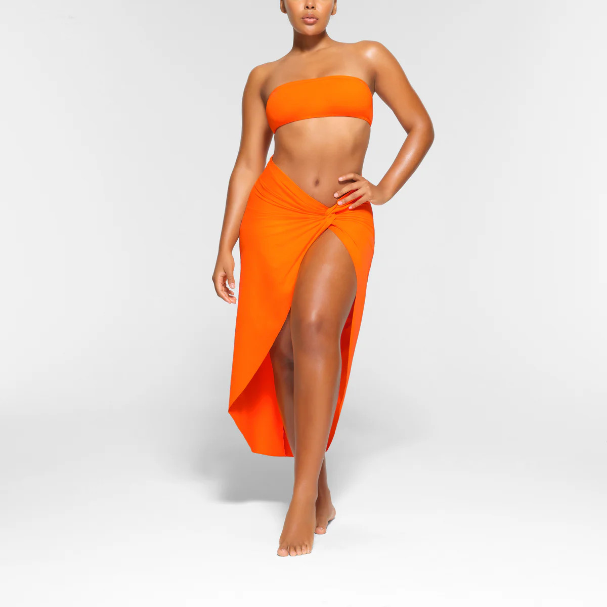 SIGNATURE SWIM SARONG SKIRT | ORANGE | SKIMS (US)
