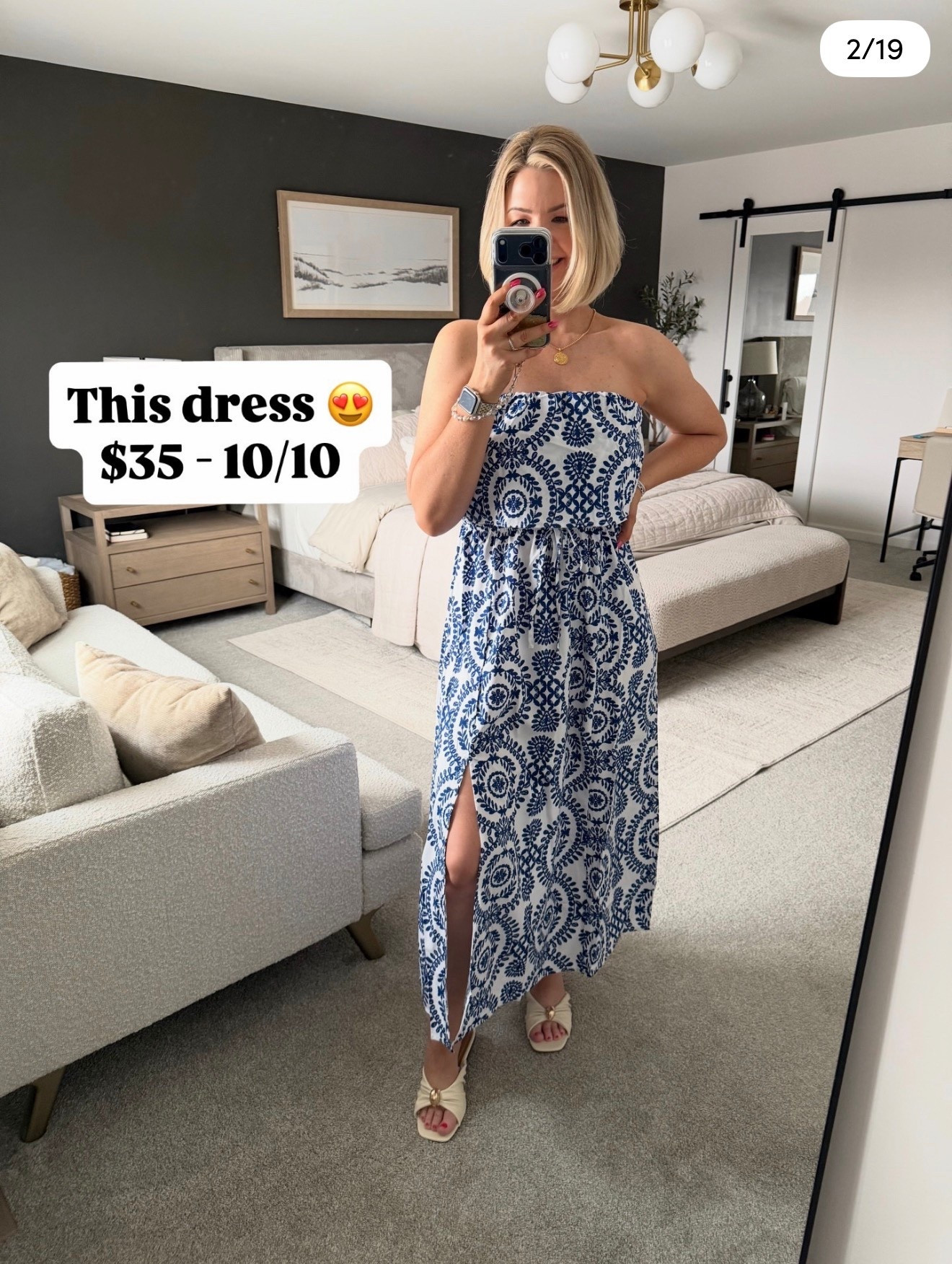 The cutest dress for spring! Runs TTS I’m wearing a small
