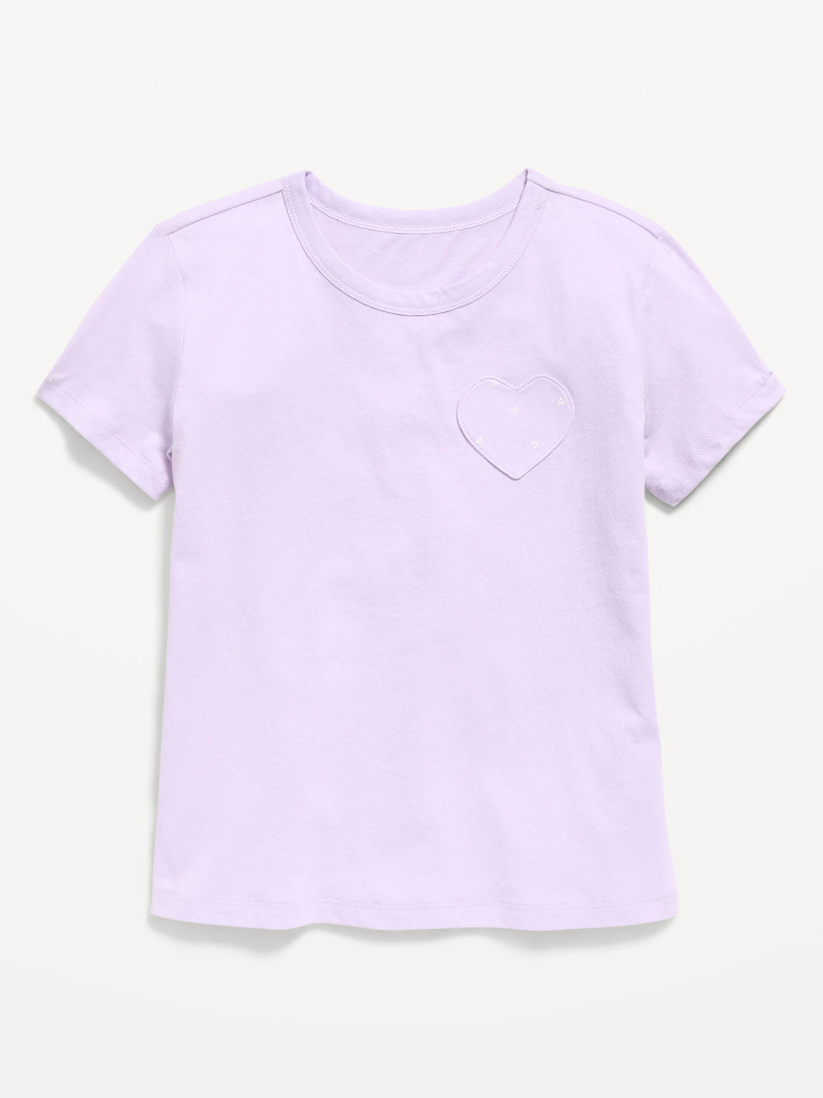 Softest Short-Sleeve Heart-Pocket T-Shirt for Girls | Old Navy (US)
