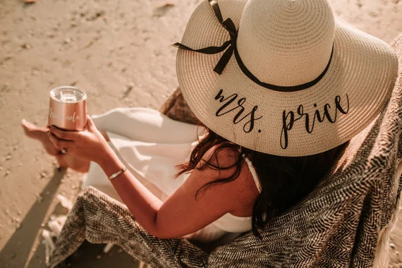 Custom Floppy Beach Hat - Bachelorette Trip Hat - Sun Hat - Honeymoon Beach Hat - Personalized Su... | Etsy (US)
