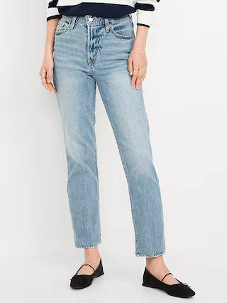 High-Waisted OG Straight Ankle Jeans | Old Navy (US)