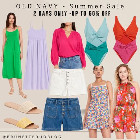 Old Navy new arrivals summer sale!  2 days only ! 

Swimsuits 
One piece swimsuit 
Swimsuit coverup 
Two piece swimsuits 
Summer outfit 
 Summer accessories 
Vacation outfit 
Pull on shorts 
Sandals
Casual summer outfit 
Summer tops 
White denm
Maxi dress
Summer dress 
Athletic dress


#LTKFindsUnder100 #LTKSaleAlert #LTKStyleTip